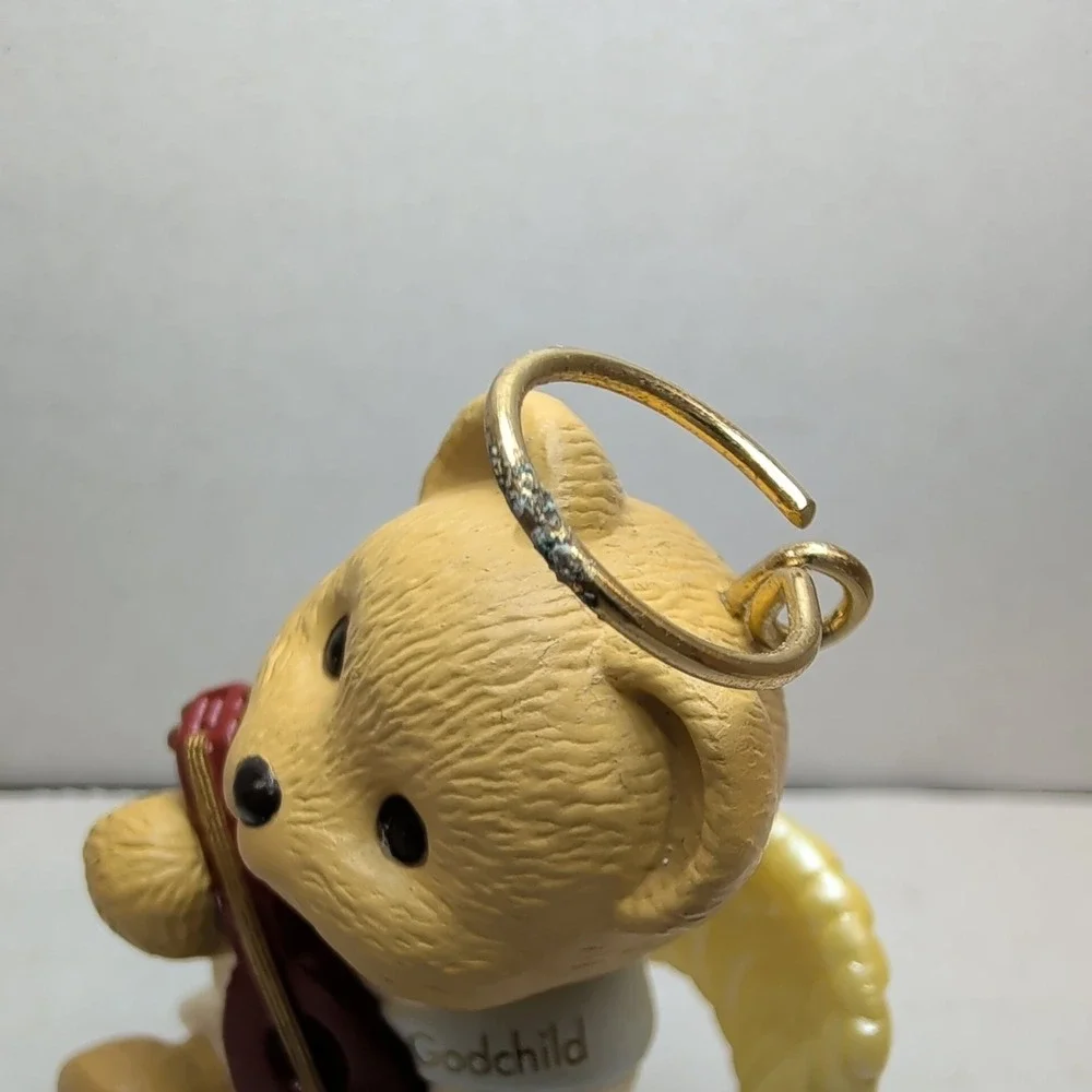 Hallmark Keepsake Godchild Christmas Ornament Teddy Bear Angel 1995